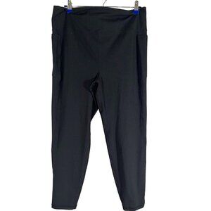 J Crew Pant Women 2X Black Pull On Legging Active Neutral Work Out Staple Yoga